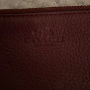 Burgundy Coach wristlet